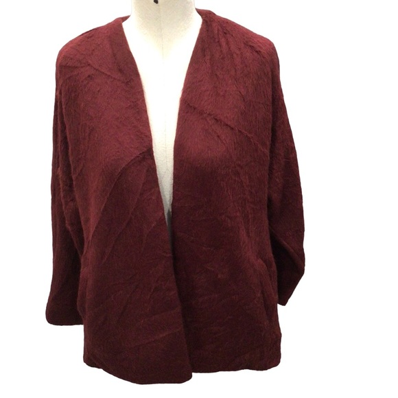 Maria Stanley Luca sweater coat burgundy  S/XS - Picture 1 of 6
